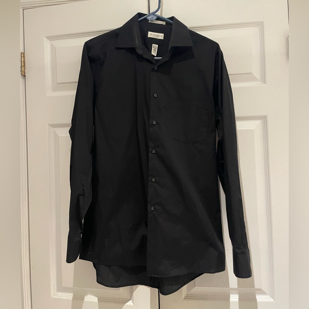 3/$20 Van Heusen Men's Black Dress Shirt